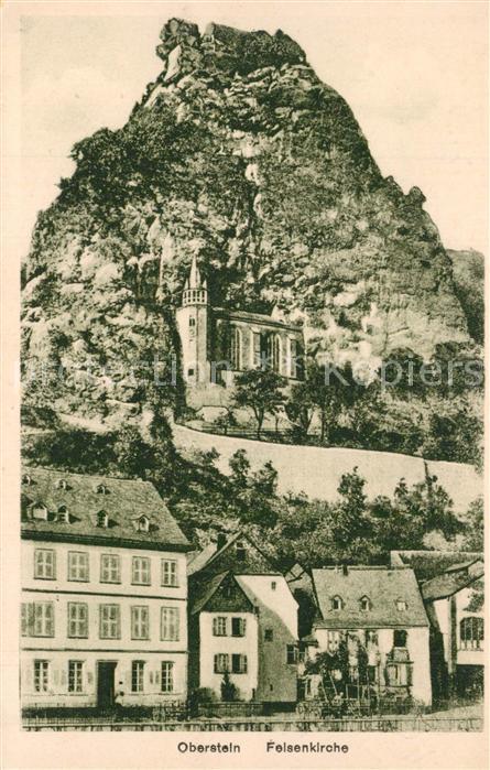 Oberstein Nahe Blick zur Felsenkirche