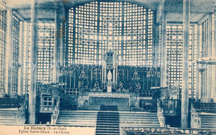 Le Raincy Intérieur Eglise Notre Dame le choeur