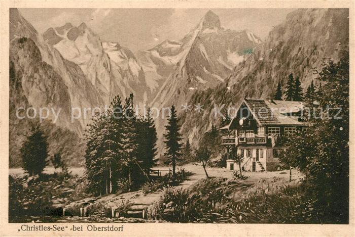 Oberstdorf Christlessee Gasthaus Alpen Kuenstlerkarte