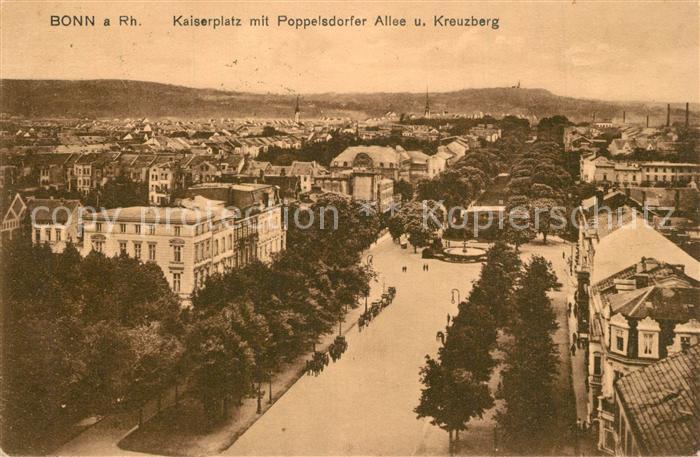 Bonn Rhein Kaiserplatz mit Poppelsdorfer Allee und Kreuzberg