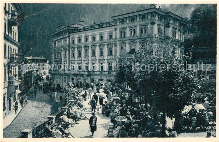 Badgastein Kurmusikplatz mit Hauptstrasse