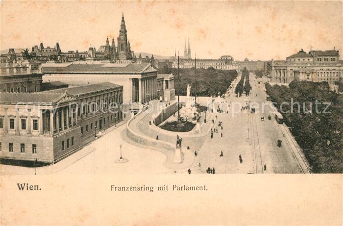 Wien Franzensring mit Parlament