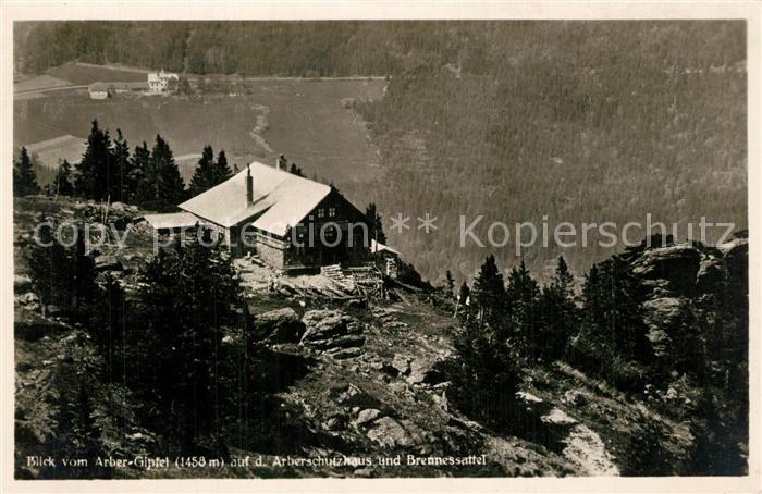 Arberschutzhaus und Brennessattel