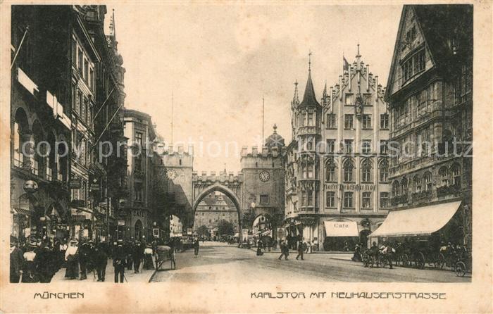 Muenchen Karlstor mit Neuhauserstrasse