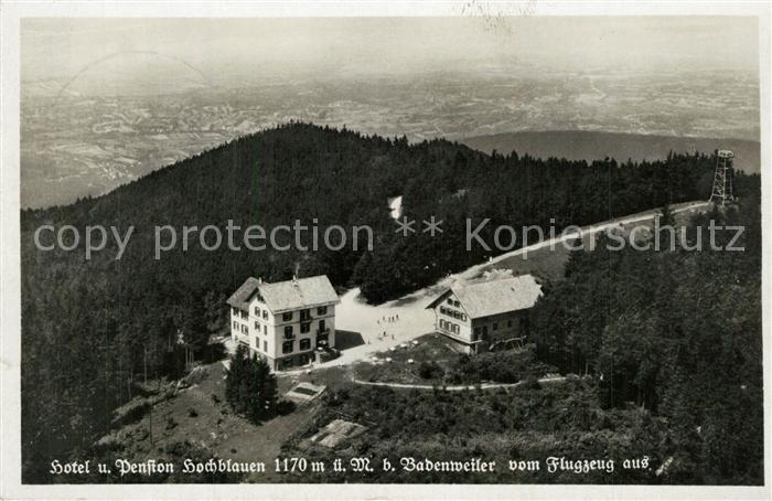 Badenweiler Hotel und Penson Hochblauen Fliegeraufnahme