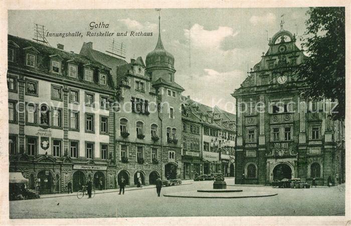 Gotha Thueringen Innungshalle Ratskeller und Rathaus