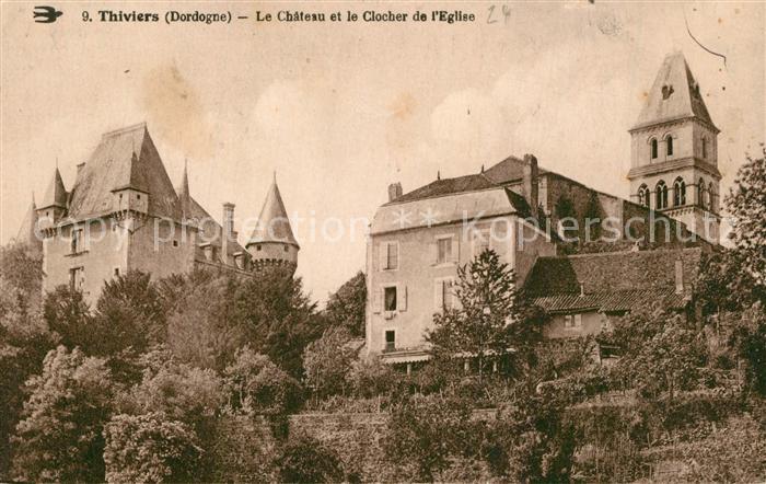 Thiviers Chateau et Clocher de l'Eglise