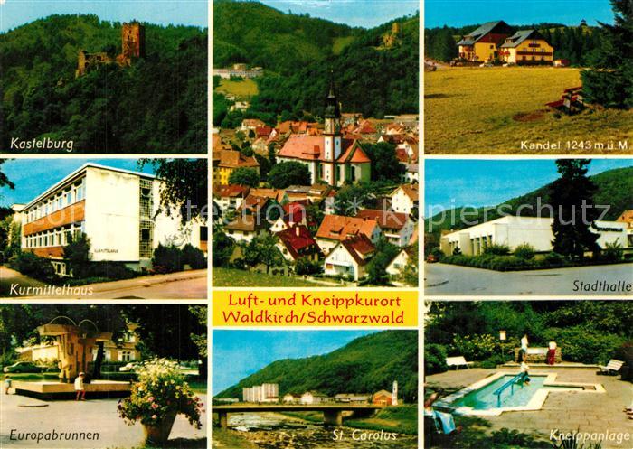 Waldkirch Breisgau Kastelburg Kurmittelhaus Europabrunnen St Carolus Kneippanlag