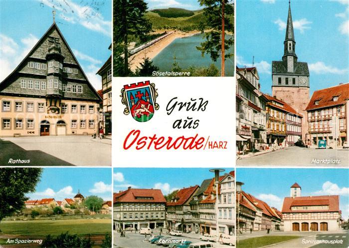 Osterode Harz Rathaus Marktplatz Spritzenhausplatz Kornmarkt Spazierweg Soesetal