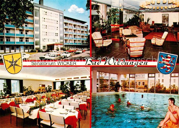 Bad Wildungen Sanatorium Wicker Restaurant Hallenbad