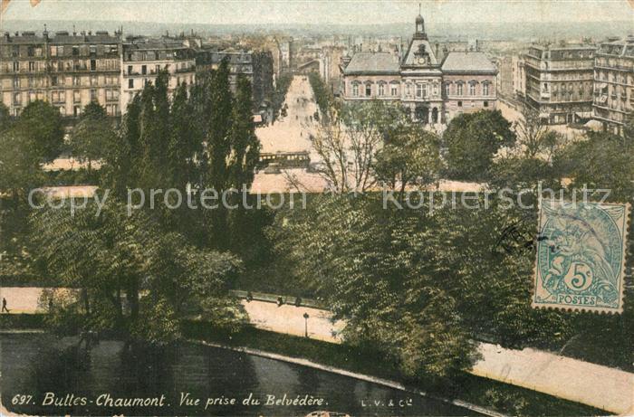 Paris Buttes Chaumont Belvedere
