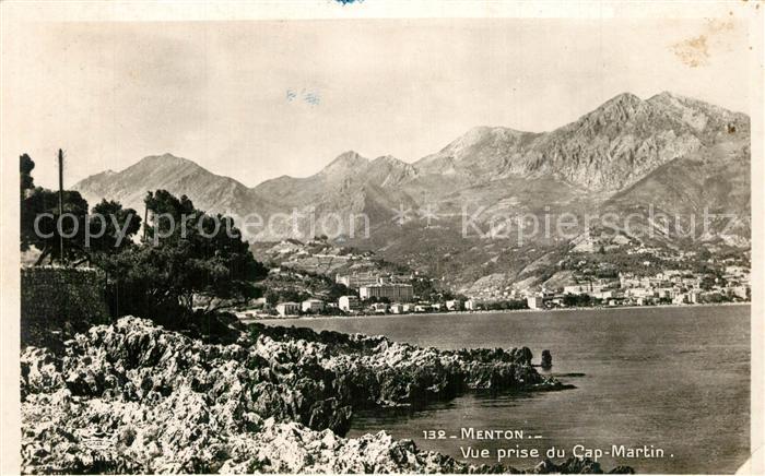 Menton Alpes Maritimes Panorama Cap Martin