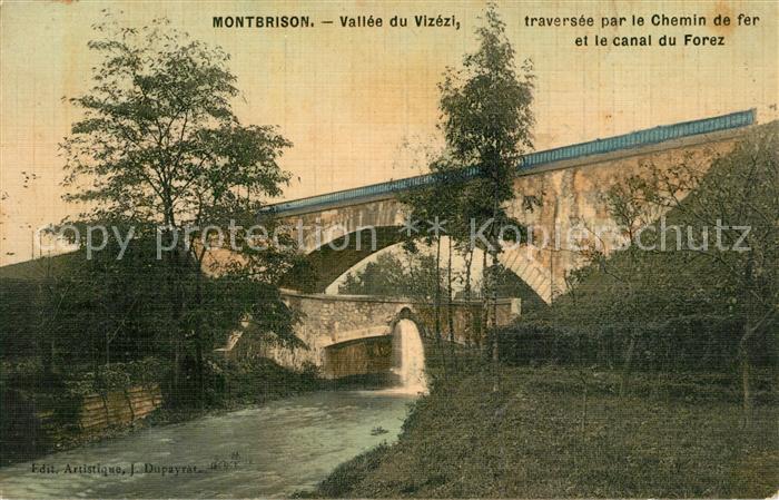 Montbrison Loire Vallee du Vizezi Chemin de fer canal du Forez