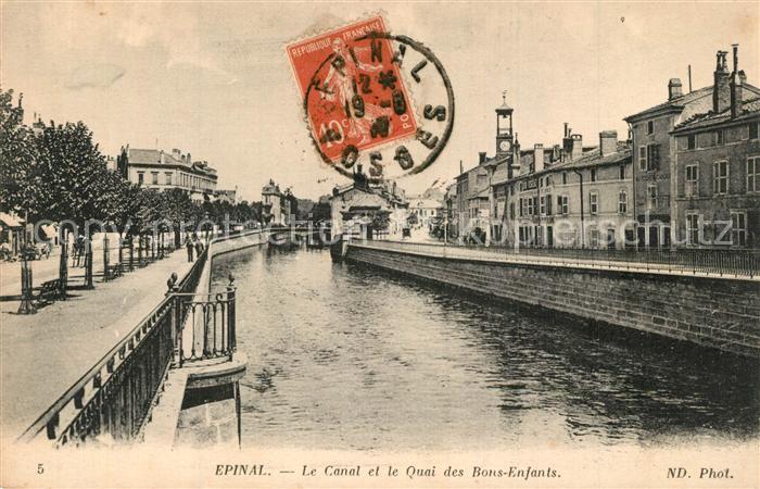 Epinal Vosges Canal Quai des Bons Enfants