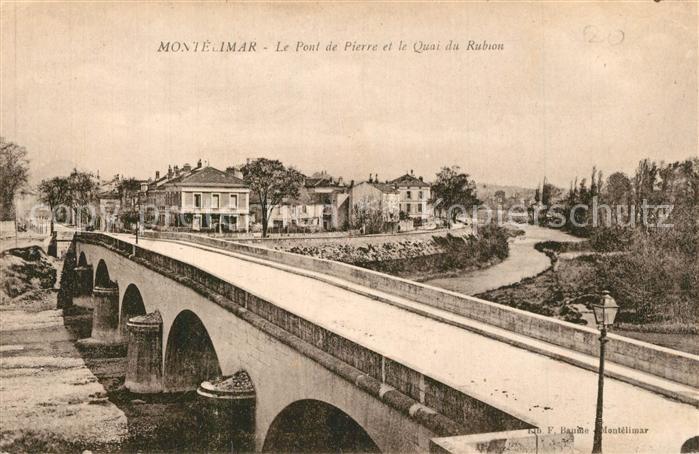 Montelimar Pont de Pierre Quai du Rubion
