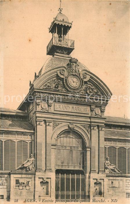 Agen Lot et Garonne Entree principale de grand Marche