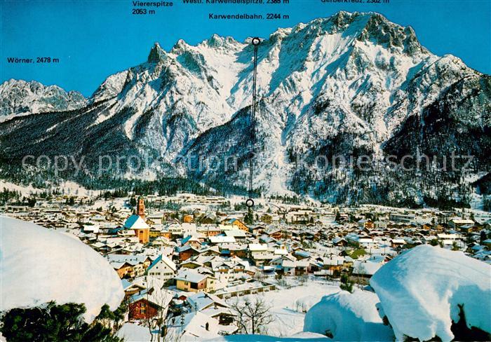 Mittenwald Bayern Karwendelgebirge Winterlandschaft