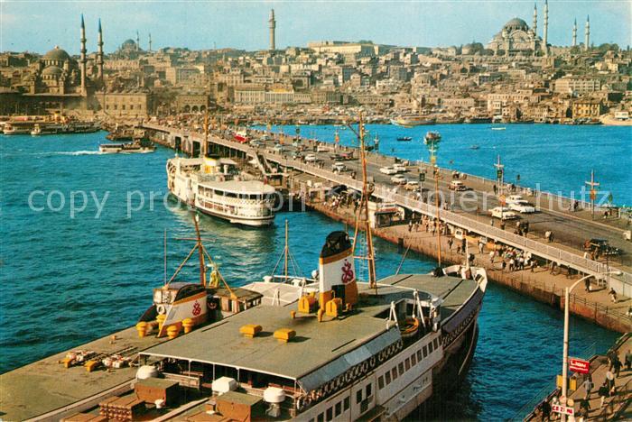 Istanbul Constantinopel Galata Bruecke Moschee Sueleymaniye