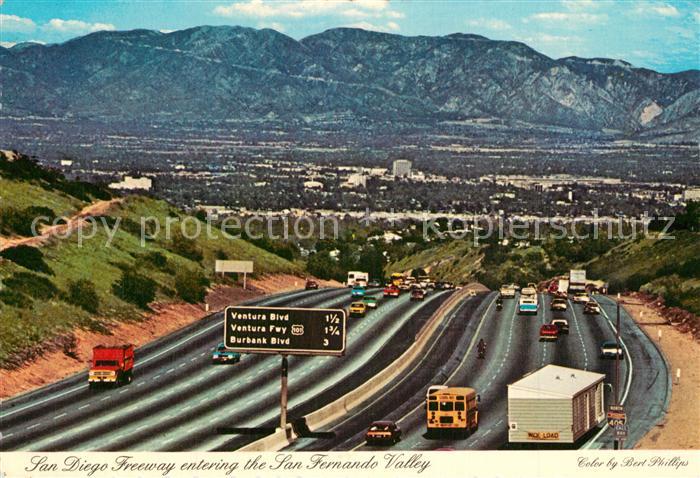 Los Angeles California San Frnando Valley San Diego Freeway