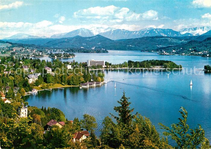 Poertschach Woerthersee Panorama mit Karawanken