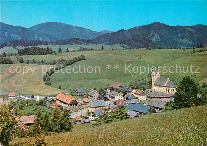 Sankt Oswald-Moederbrugg Ortsansicht mit Kirche Landschaftspanorama