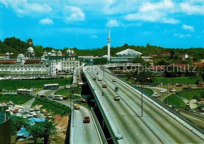 Kuala Lumpur Bird s eye view of Masjid Negara National Mosque Railway Station Fe