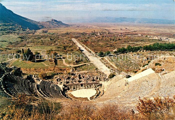 Efes Panorama Amphitheater Antike Staette