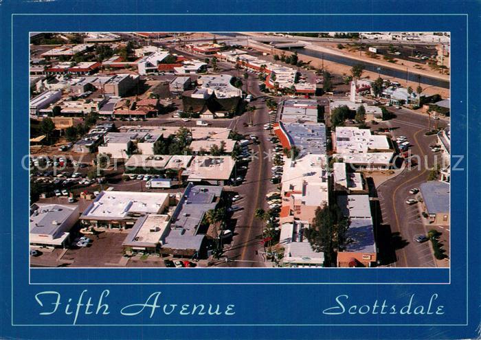 Scottsdale Aerial view of famous Fifth Avenue