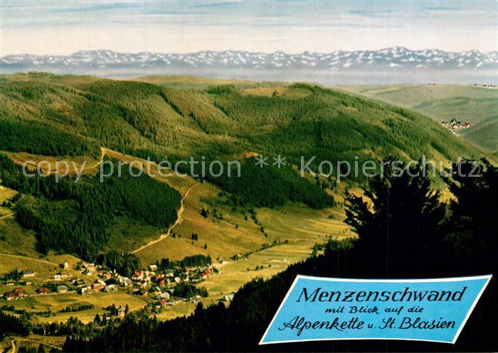 Menzenschwand mit Blick auf die Alpenkette und St Blasien Schwarzwald