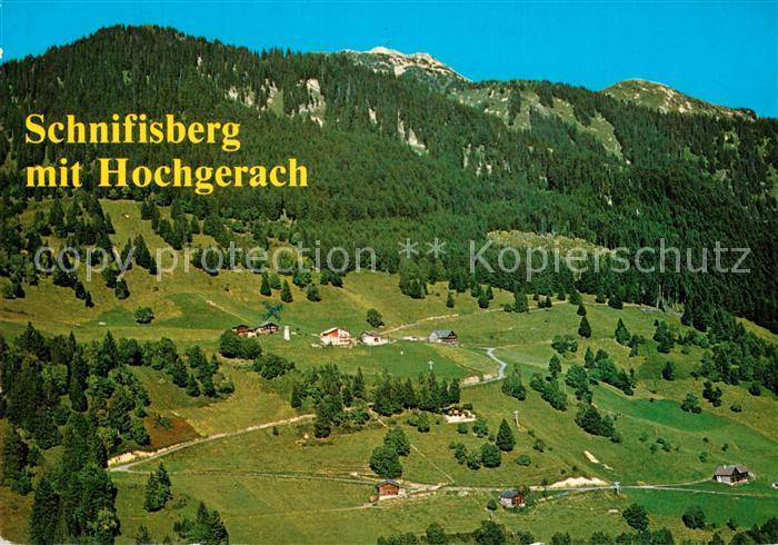 Schnifis Schifisberg mit Hochgerach im Walgau Fliegeraufnahme