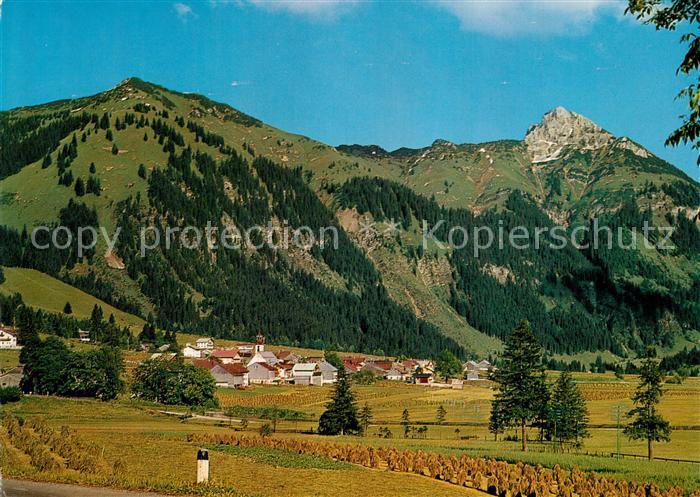 Nesselwaengle Tirol Panorama Hahnenkamm Gaichtspitze Tannheimer Berge