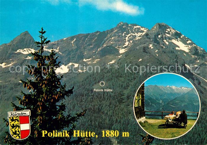 Obervellach Kaernten Polinik Huette Berghuette Alpenpanorama