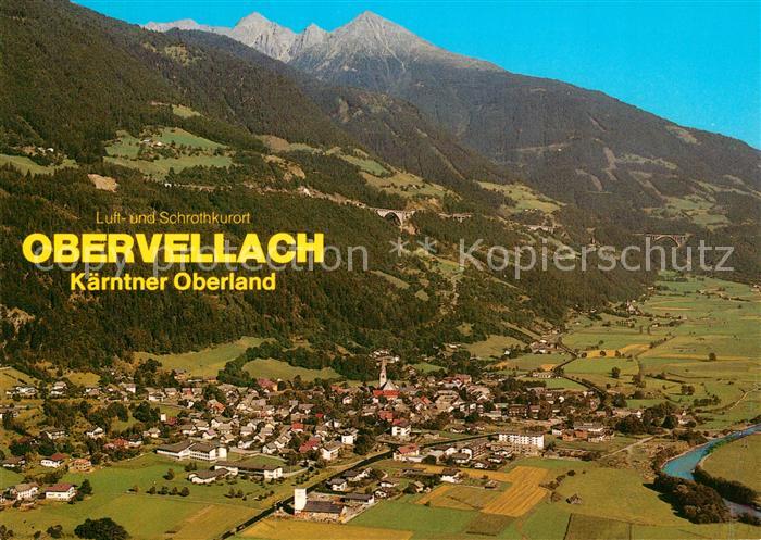 Obervellach Kaernten Luftkurort in den Hohen Tauern Fliegeraufnahme