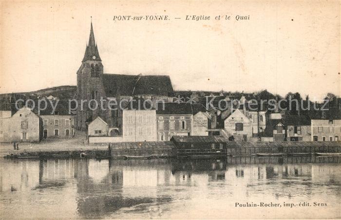 Pont-sur-Yonne Eglise et le Quai