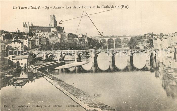 Albi Tarn Les deux Ponts et la Cathedrale