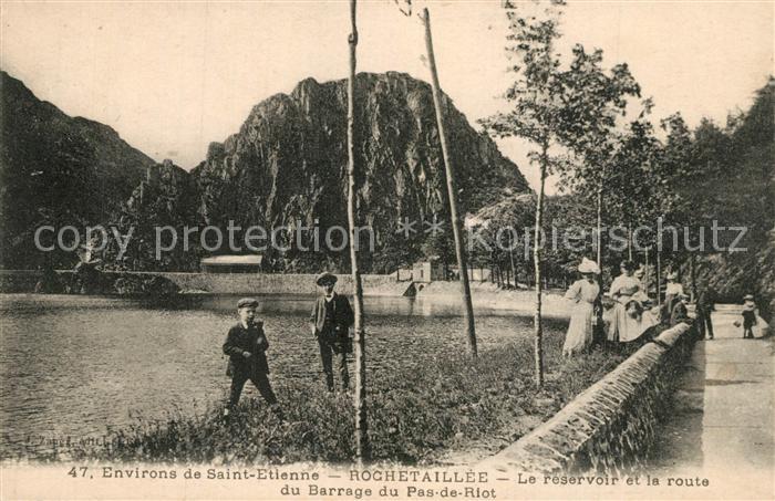 Rochetaillee  Saint-Etienne Le reservoir et la route du Barrage du Pas de Riot