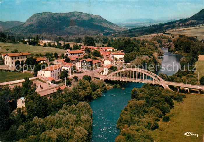 Coubon Vue aerienne sur le cours de la Loire