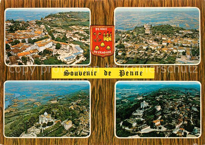 Penne-d Agenais Vue panoramique aerienne