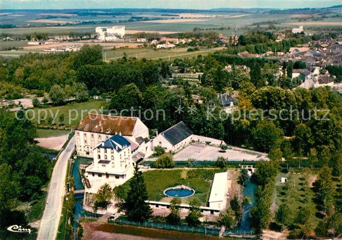 Villeneuve-l Archeveque Vue aerienne Auberge des Vieux Moulins