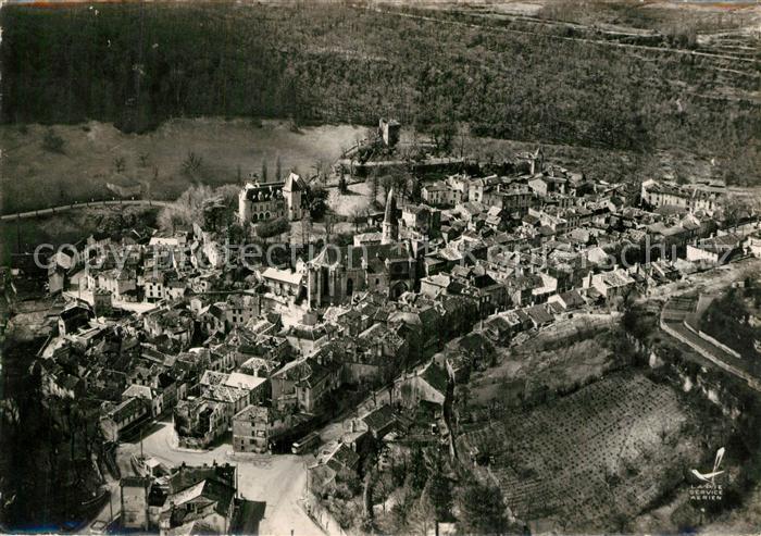 Caylus Vue generale aerienne
