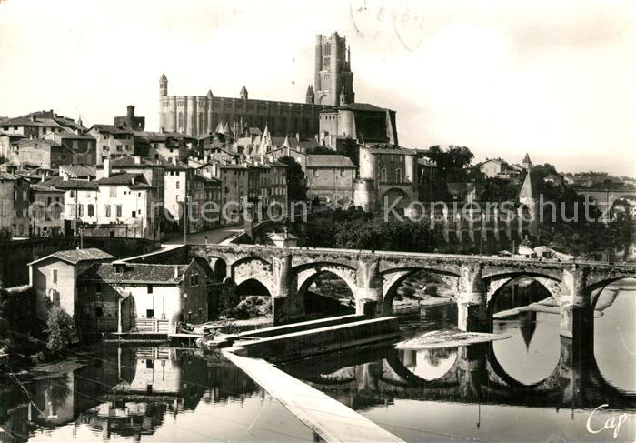Albi Tarn Le Pont Vieux et la Cathedrale