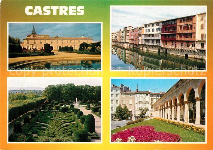 Castres Tarn Les vieilles maisons au bord de l’Agout le Musee Goya avec son jard
