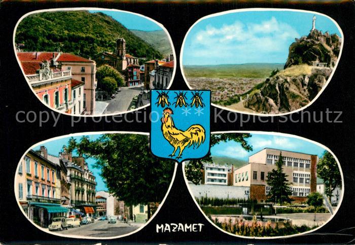 Mazamet Centre Mondial du deainage Cours Rene Reille et Eglise St Sauveur Vue ge