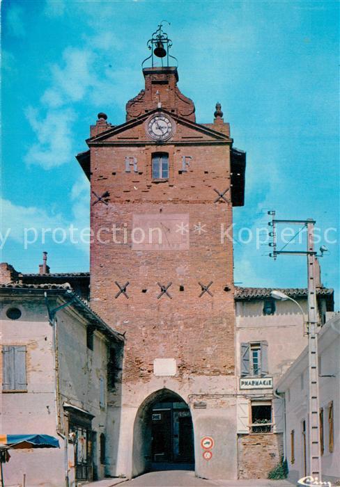 Verdun-sur-Garonne Horloge et la porte de la ville