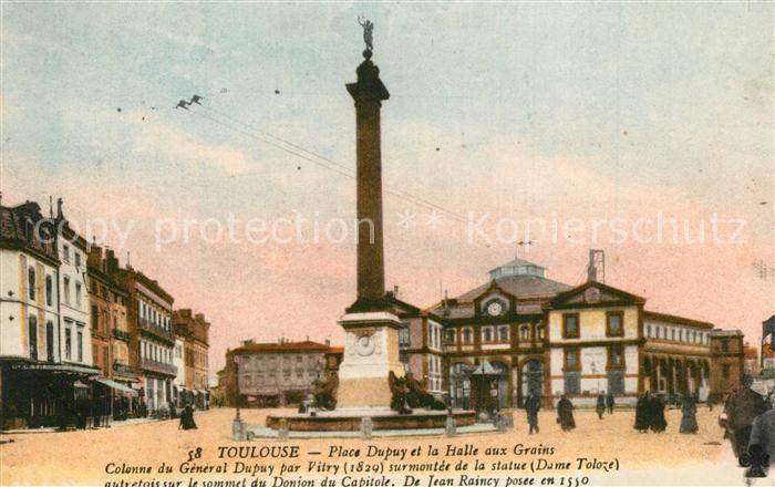 Toulouse Haute-Garonne Place Dupuy et la Halle aux Grains