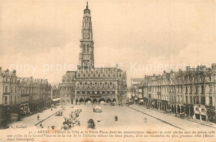 Arras Pas-de-Calais Hotel de Ville et Petite Place