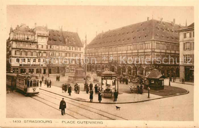 Strasbourg Alsace Place Gutenberg Strassenbahn