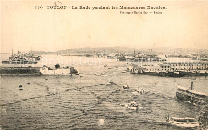 Toulon Var La Rade pendant les Manouvres Manales