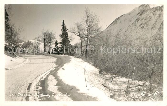 Alaska US-State Highway in Winter