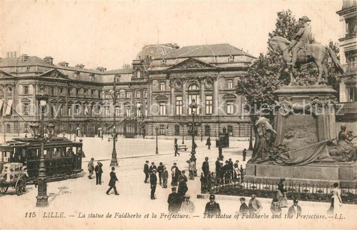 Lille Nord Statue de Faidherbe et la Pr?fecture
